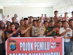 Polres Simalungun Laksanakan Pojok Pemilu di SMK YAPIM untuk Pemilu Damai 2024
