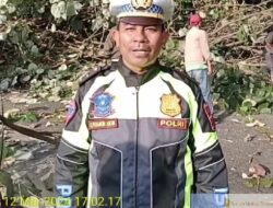 Personil Polres Simalungun Bersama Warga Evakuasi Pohon Tumbang, Arus Lalulintas Kota Wisata Parapat Kembali Lancar