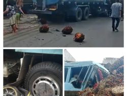 Sat. Lantas Polres Pematangsiantar Olah TKP Tabrakan Beruntun di Jalan Narumonda