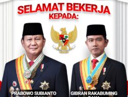 Presiden Prabowo Dilantik Usia 73 Tahun, Wapres Gibran 37 Tahun, Begini Pidatonya.