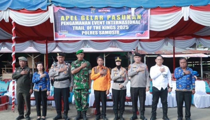 Polres Samosir Adakan Apel Gelar Pasukan Pengamanan Event TOTK