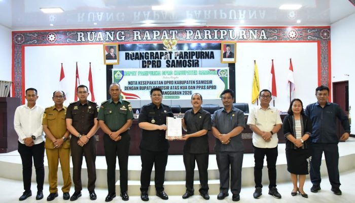 Sepakat, Bupati Samosir dan DPRD Teken KUA-PPAS APBD 2026