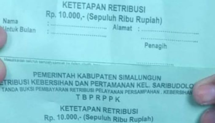 Warga Kelurahan Saribu Dolok Resah Dipungut Uang Sampah 20 Ribu
