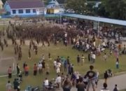 TNI VS Brimob Bentrok Usai Pertandingan Sepak Bola di Buton
