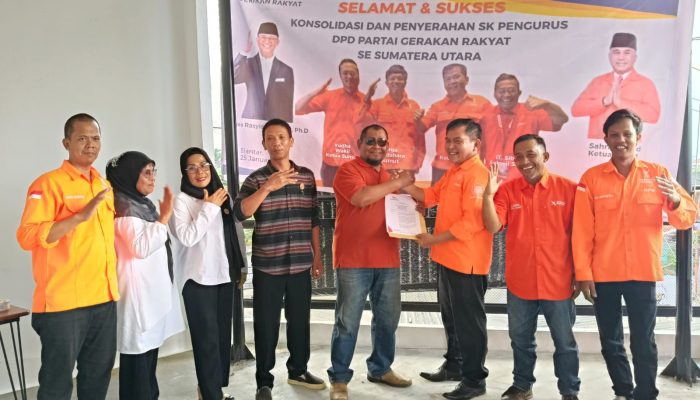 Ir.Syofiar Mangkuto Terpilih Pimpin DPD Partai Gerakan Rakyat pematangsiantar
