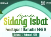 Kemenag RI Akan Umumkan 1 Ramadan 1447 H Malam Ini
