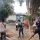 Polsek Medan Baru Bakar Barak Sarang Narkoba